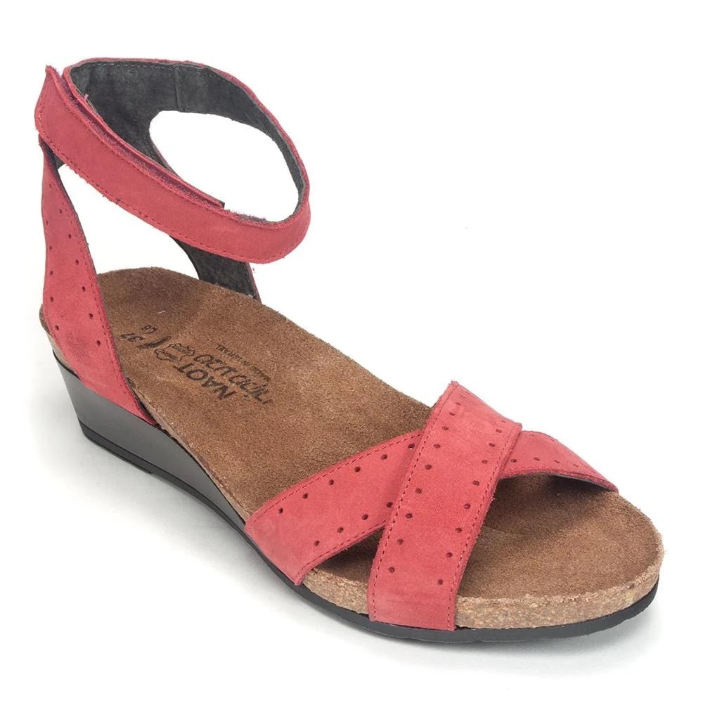 NAOT Wand Ankle Strap Leather Suede Sandal